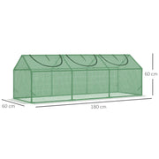 Mini Greenhouse For Outdoor Gardening With PE Cover And Observation Windows Green
