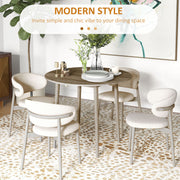 Space Saving Round Drop Leaf Dining Table for 4 with Wood Legs for Small Kitchens Grey