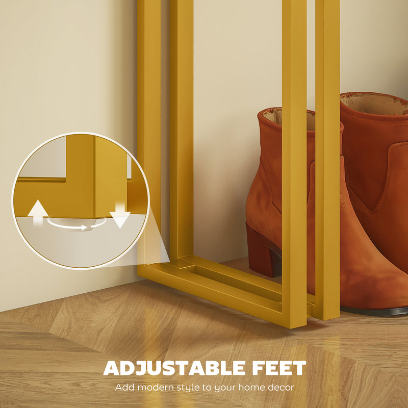 Narrow Console Table with Faux Marble Top and Anti Tip Design for Hallways White