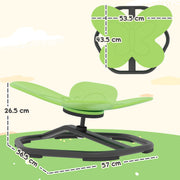 Butterfly Shaped Kids Swivel Chair for Sensory Play and Balance Training Green AOSOM