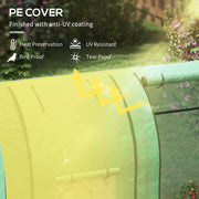 Portable Tomato Greenhouse With Roll Up Doors and Mesh Windows For Outdoor Growing Green