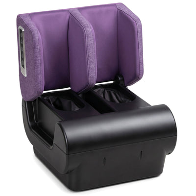 Foldable Foot and Leg Massager with Heat for Home Relaxation and Easy Storage Purple Homcom