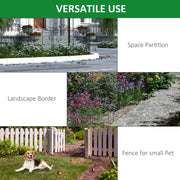 Set of 8 Decorative Metal Garden Fence Panels for Patio or Lawn Use 365cm Black