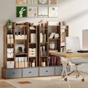 12 Shelf Storage Unit With Drawers For Home Office Or Bedroom Organisation Brown AOSOM