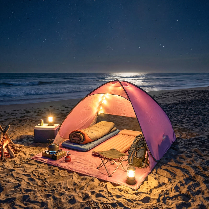 Pop Up UV Tent for Quick Outdoor Shade with Ventilation for 2 to 3 People Pink Outsunny