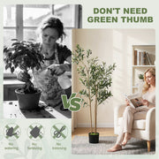 Artificial Olive Tree for Easy Maintenance Free Greenery in Living Rooms Green Homcom