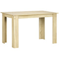 Dining Table for Small Spaces Seats 6 Easy Clean Wood Effect Oak AOSOM