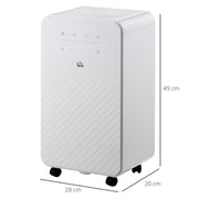 Portable 10L Dehumidifier with Air Purifier and 24H Timer for Home and Laundry Use, White