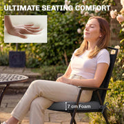 Outdoor Seat Cushions with Thick Foam Support for Garden Chairs 40 x 40 cm Dark Grey Outsunny