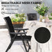 Set of Four Black Folding Outdoor Chairs Lightweight and Portable by Outsunny
