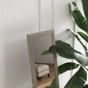Full Length Bedroom Mirror with Stand or Wall Mount and Shatter Resistant Glass Grey AOSOM
