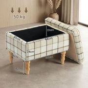 Storage ottoman flip-top tray - Brown