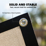 Sun Shade Sail for Garden or Patio with UV Protection Easy Setup 3 x 3.6m Beige AOSOM