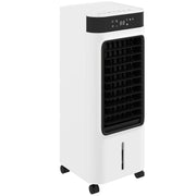 Portable Air Cooler with Fan and Humidifier for Quiet Room Cooling | Remote Control  | White Homcom