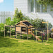 Wooden Rabbit Hutch with Steel Run and Removable Tray for Guinea Pigs by PawHut