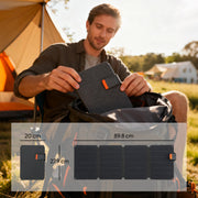 36W Foldable Portable Solar Charger With USB Ports Ideal For Camping and Outdoor Use Black AOSOM