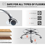 Adjustable Draughtsman Office Chair with Lumbar Support for Long Work Sessions Charcoal Grey