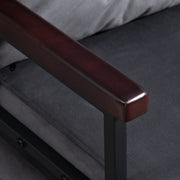 4 in 1 Single Sofa Bed Chair with Pillow Converts to Lounger or Bed Charcoal Grey