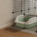 Black Steel Wire Cat Cage with Hammock and Ramps for 1-3 Cats by PawHut