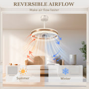 Gold Ceiling Fan with LED Light and Remote Control Ideal for Living Rooms