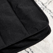 Wooden Reclining Lounger Chair With Adjustable Footrest And Removable Cushion Cover Black