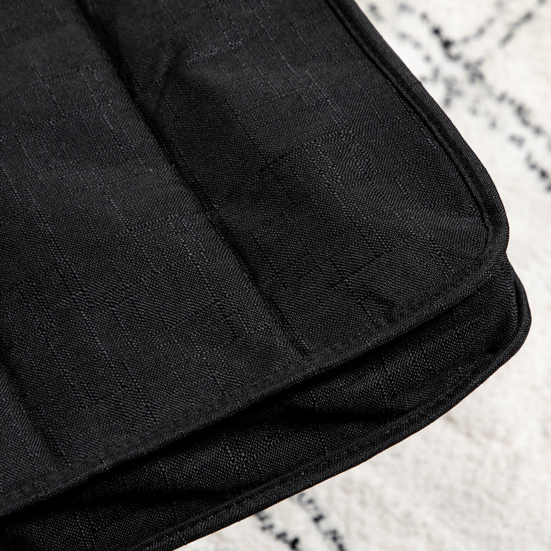 Wooden Reclining Lounger Chair With Adjustable Footrest And Removable Cushion Cover Black