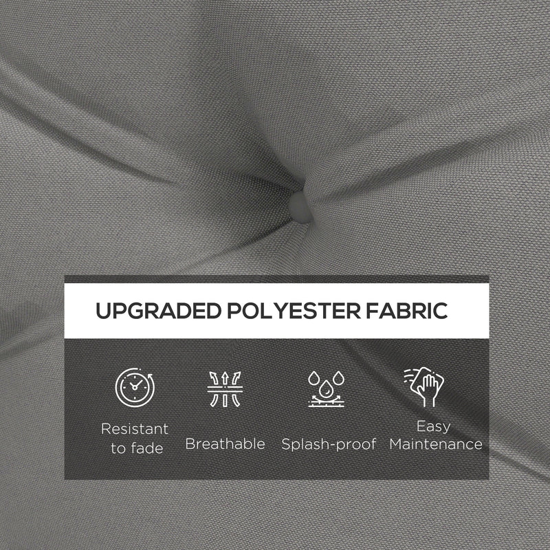 Light Grey Padded Pallet Cushion Set for Garden Seating Comfort and Outdoor Use