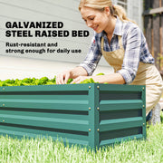 Mini Walk In Greenhouse With Raised Bed And Roll Up Windows For Garden Growing Green Outsunny