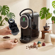 Coffee Machine for Pods and Ground Coffee Compact Easy Clean Black AOSOM