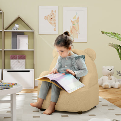 Bear Shaped Toddler Armchair for Bedroom or Playroom Ages 18 Months to 3 Years, Khaki