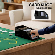 300 Piece Poker Chip Set with Card Shuffler and Mat for Casino Games Silver Tone AOSOM