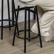 Five Piece Industrial Style Bar Table and Stools Set Grey and Black by HOMCOM