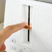 White Four Slice Honeycomb Toaster With Adjustable Browning Control by HOMCOM