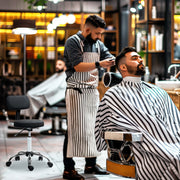 Black Swivel Salon Stool with 360° Rotating Seat and Adjustable Height by HOMCOM