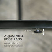 Set of 2 Marble Effect Nesting Tables Black and White Space Saving Design by HOMCOM