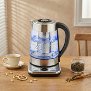 Electric Kettle With Rapid Boil and Keep Warm for Quick Tea and Coffee Silver Tone Homcom