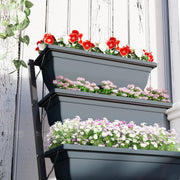 5 Tier Vertical Raised Garden Bed With Removable Planter Boxes For Outdoor Use Grey