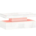 LED Coffee Table With Hidden Storage High Gloss Finish Ideal For Modern Living Rooms White