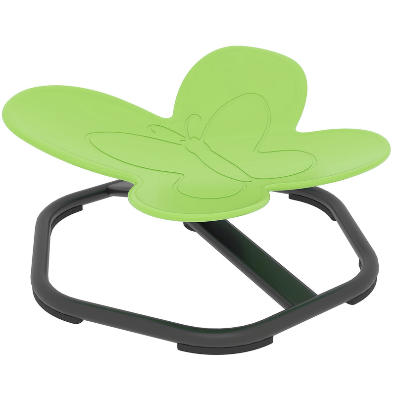 Butterfly Shaped Kids Swivel Chair for Sensory Play and Balance Training Green AOSOM