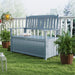 Grey Wooden Two Seater Garden Storage Bench with Lid by Outsunny