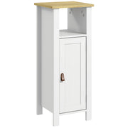 Slim White Bathroom Storage Cabinet With Shelves and Drawer by kleankin