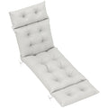 Light Grey Sun Lounger Cushion 190x56x10cm Thick Garden Chair Pad with UPF20+ Fabric by Outsunny