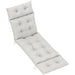 Light Grey Sun Lounger Cushion 190x56x10cm Thick Garden Chair Pad with UPF20+ Fabric by Outsunny