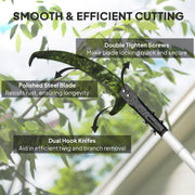Telescopic Tree Pruner with 40cm Saw Lightweight Pole Saw for High Branch Trimming