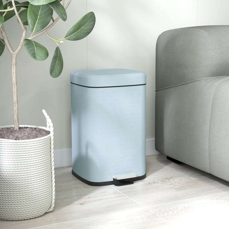 20L Metal Kitchen Pedal Bin With Modern Boxy Design by HOMCOM