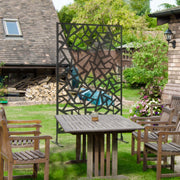 Freestanding Metal Garden Screen Decorative Outdoor Divider For Patio Or Deck Privacy