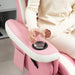 Pink PU Leather Manual Recliner Armchair with Adjustable Leg Rest and 360Â° Swivel by HOMCOM