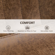 Set of 2 Swivel Bar Stools with Backrest and Adjustable Height for Kitchen Island Brown