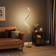 Gold LED Floor Lamp with 3 Brightness Levels Dimmable Standing Light with Foot Switch by HOMCOM