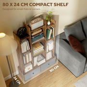 12 Shelf Storage Unit With Drawers For Home Office Or Bedroom Organisation Brown AOSOM